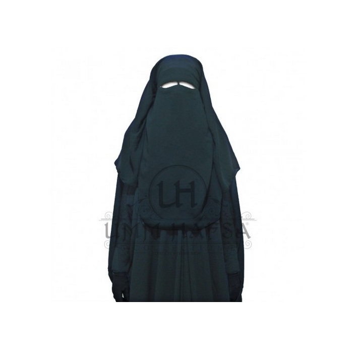 Sitar niqab 3 voiles Umm Hafsa 1m50 noir