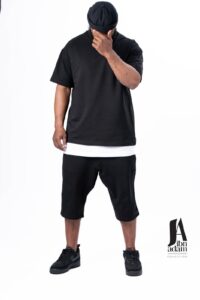 Ensemble T-shirt Short Ibn Adam homme Noir