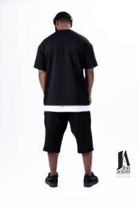 Ensemble T-shirt Short Ibn Adam homme Noir