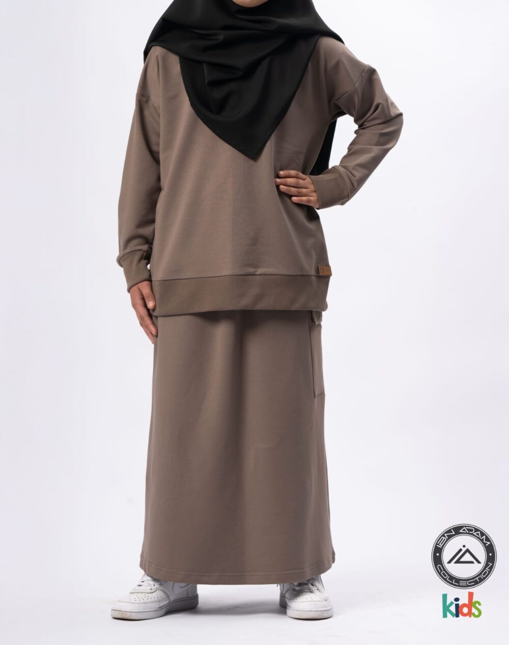 Ensemble Ibn Adam fillette taupe